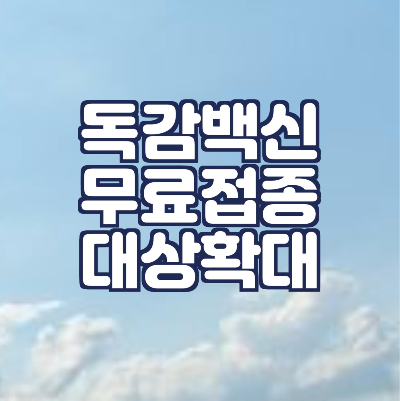  독감 예방 무료접종 대상/접종시기