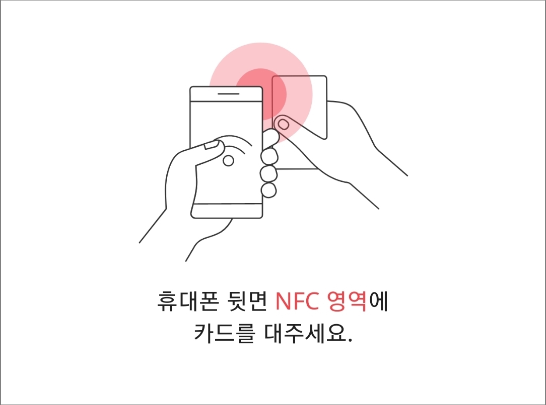 핸드폰 뒷면에 NFC 영역