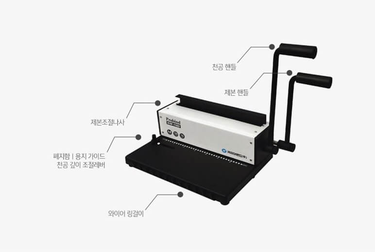 카피어랜드 Probind 소형 3:1 와이어 제본기 WM-1500