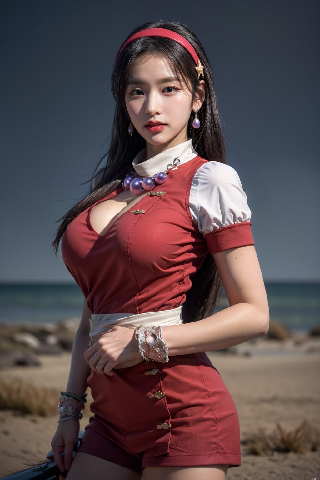  AI로 생성한 킹오파 아사미야 아테나 실사풍 여자 생성하기 만들기