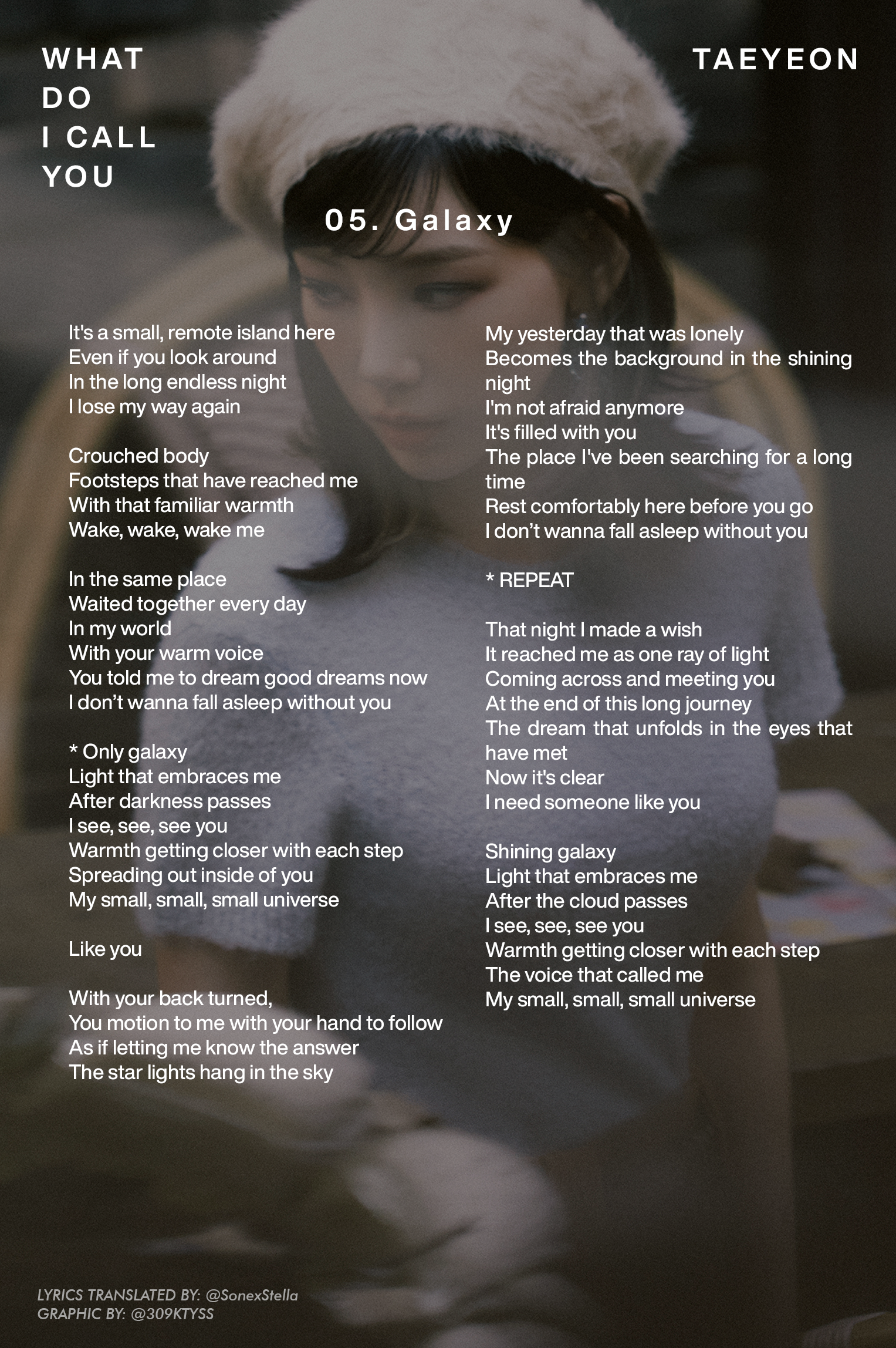 Lyrics Taeyeon S 4th Mini Album What Do I Call You