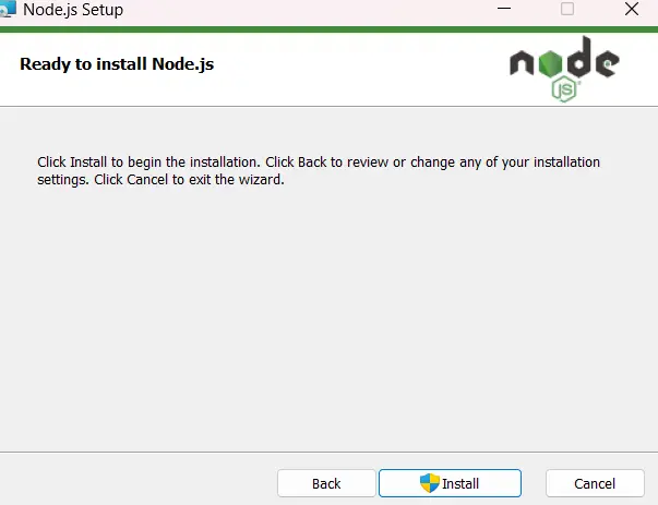 Node.js Ready to install