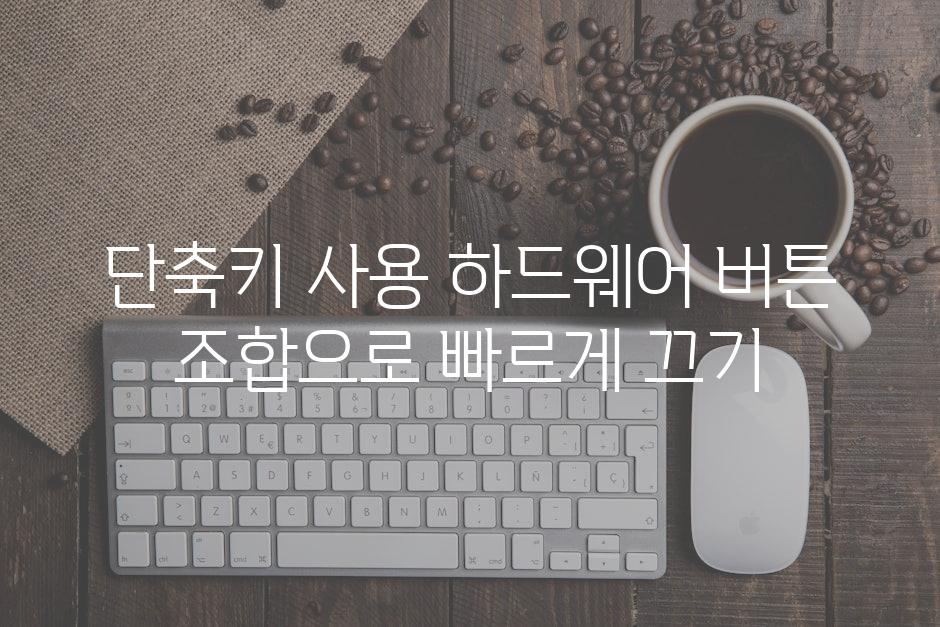 단축키 사용 하드웨어 버튼 조합으로 빠르게 끄기