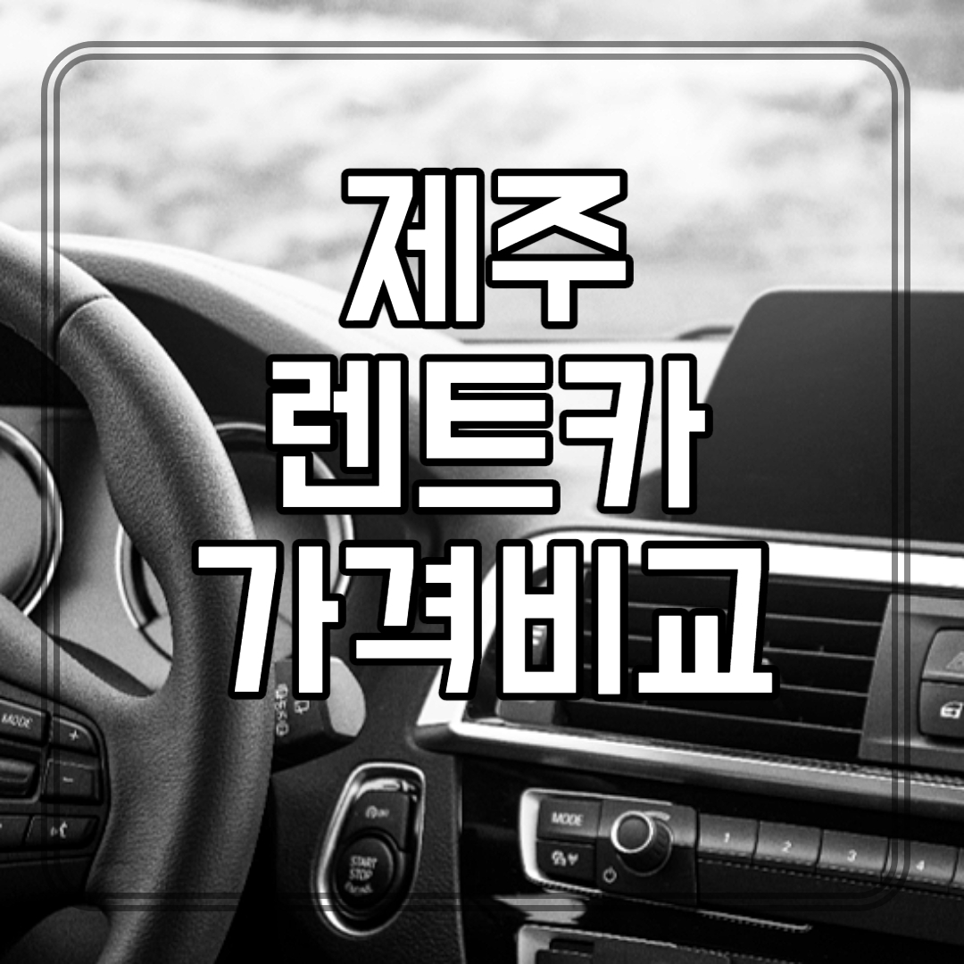  제주 렌트카 요금표 가격 비교 완전자차 할인 카시트 확인