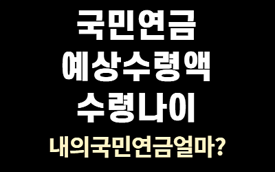  국민연금 예상수령액 및 수령나이