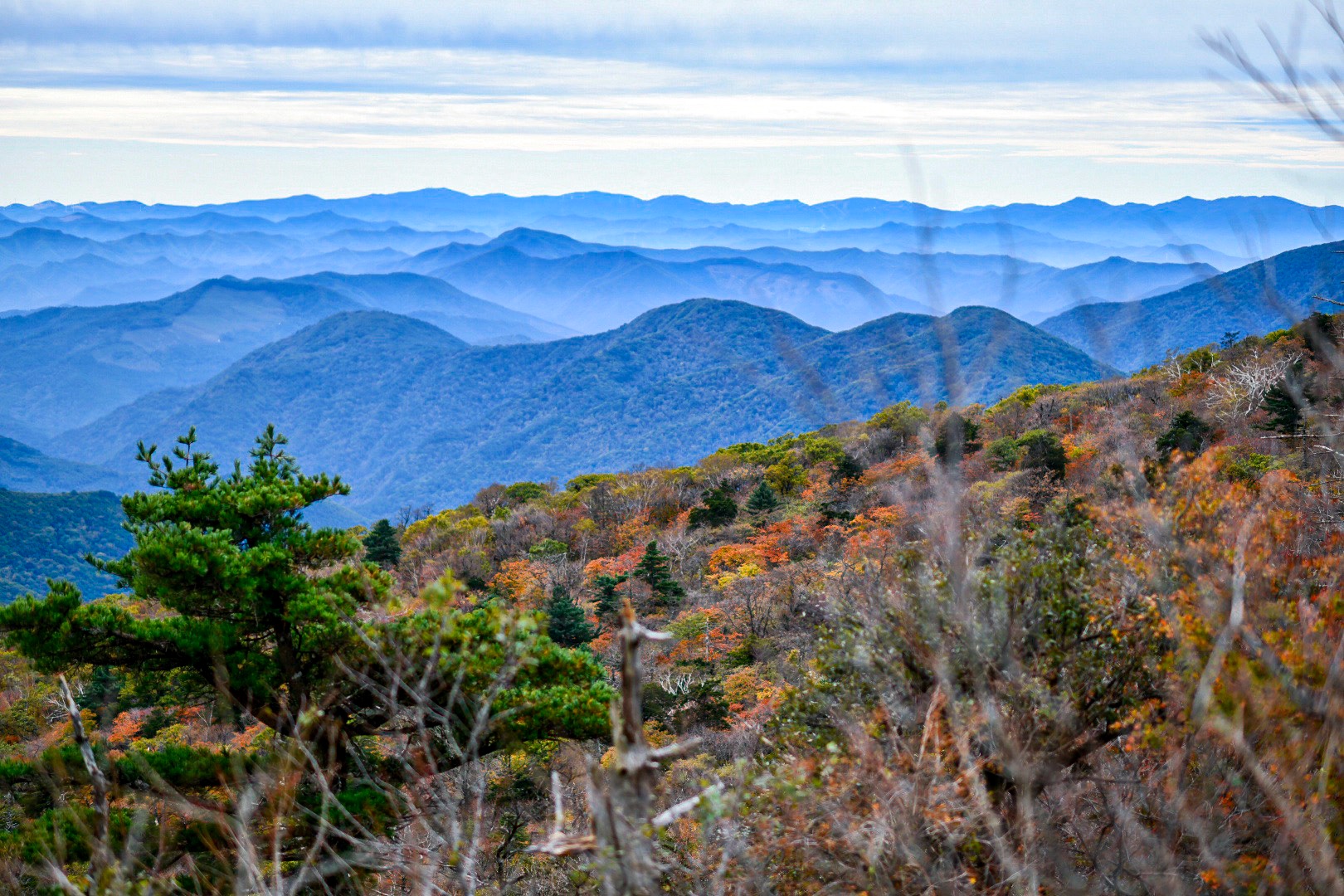  가을, 발왕산 정상에서.. Autumn, at the top of Mount Balwang.