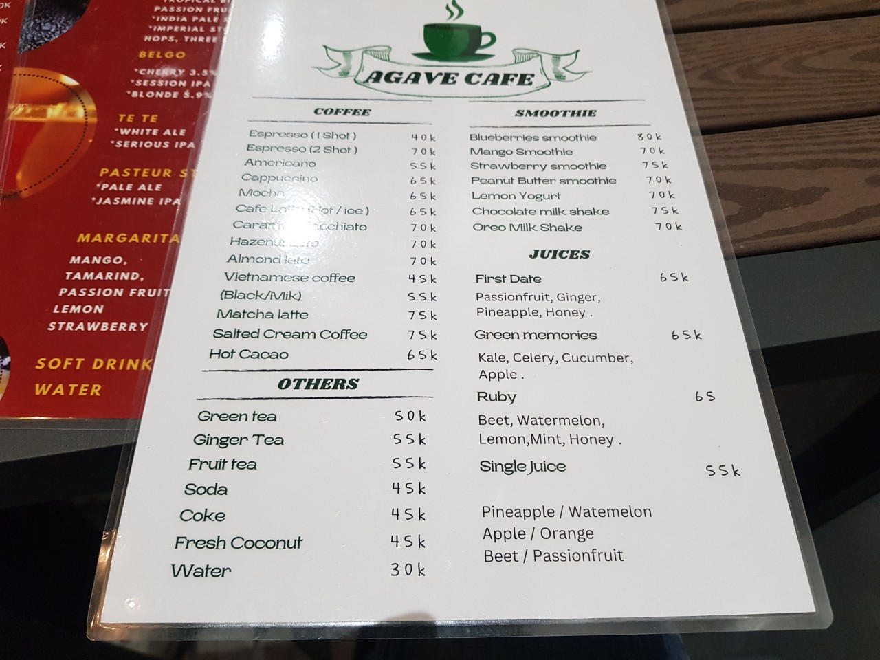 호치민 빈탄군 맥주펍 AGAVE SPORTS CAFE 메뉴(4)