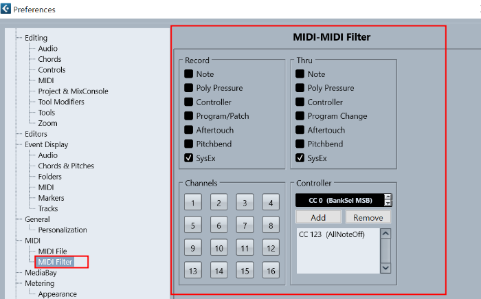 MIDI Filter