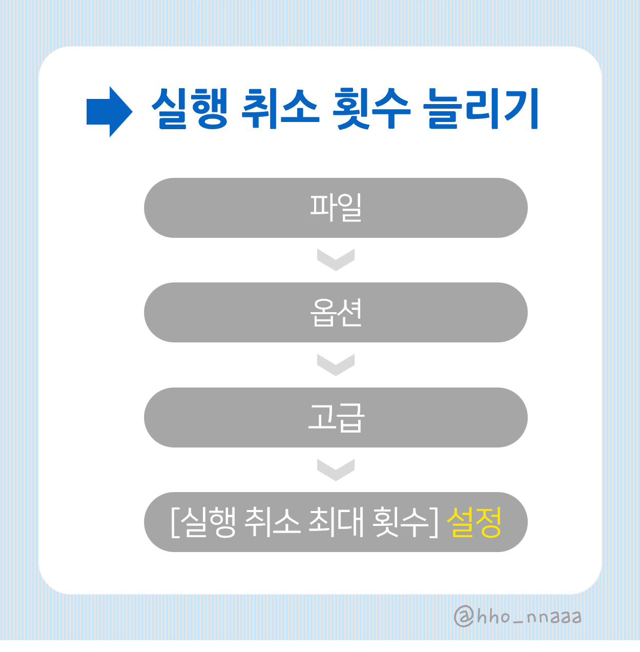 PPT 실행취소 늘리기