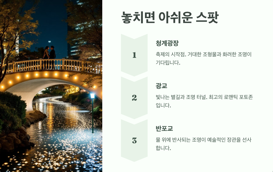 청계천 겨울밤, 빛 축제로 물든 환상적인 여행 ✨