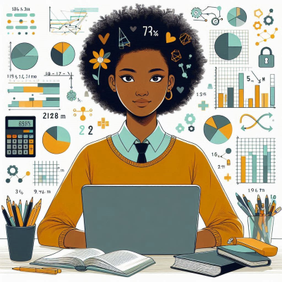 데이터 차트와 그래프 앞에서 집중하는 여성