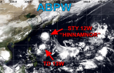 JTWC-11호태풍-힌남노-위치-모습-TD13W-12호태풍-무이파-위치