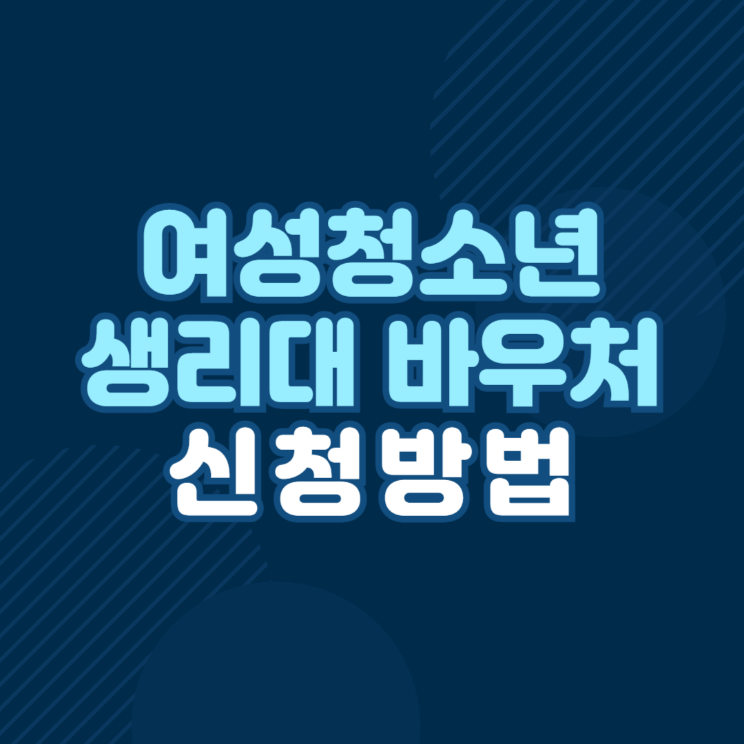 여성청소년 생리대 바우처