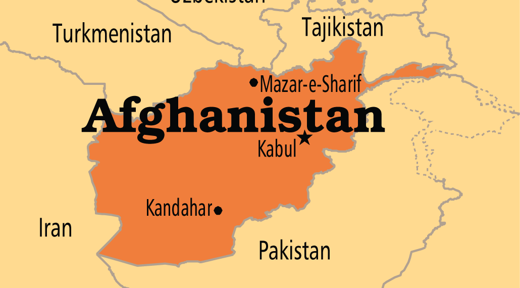 아프가니스탄 위치 지도
