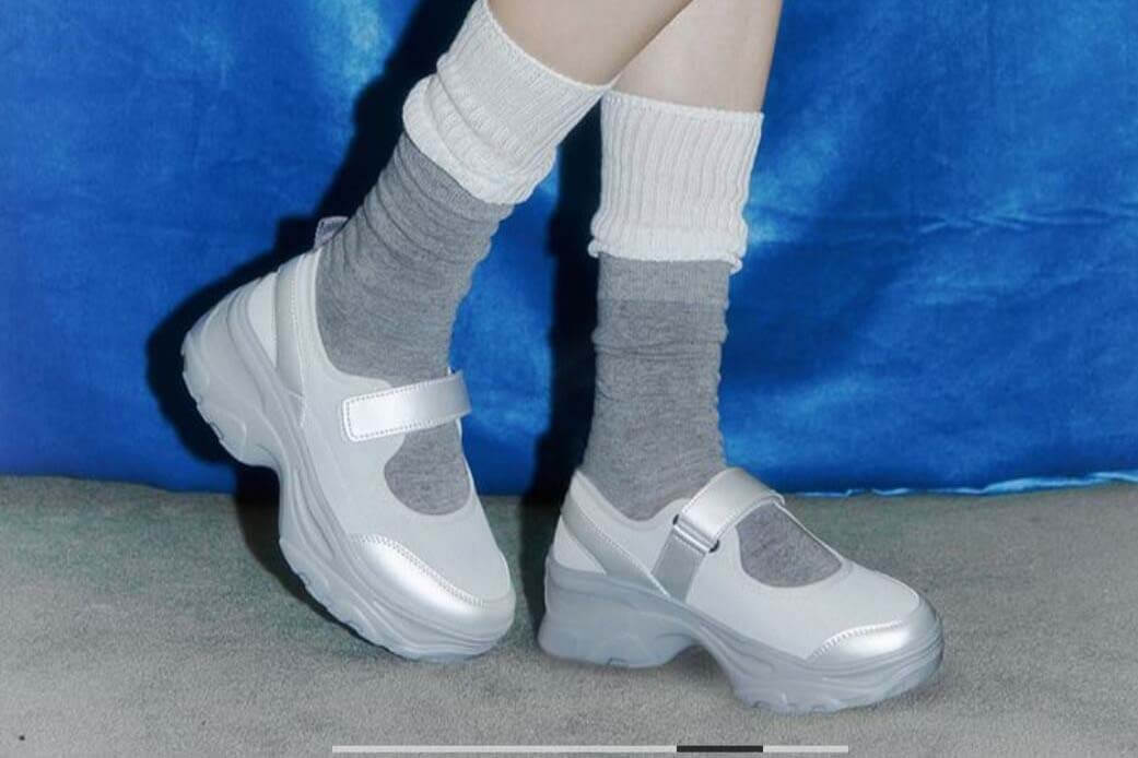 오찌 메리제인 운동화 실버
