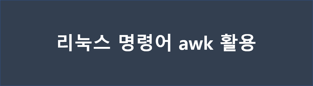  Linux 명령어 'awk' 로 원하는 부분만 출력하기 - 1