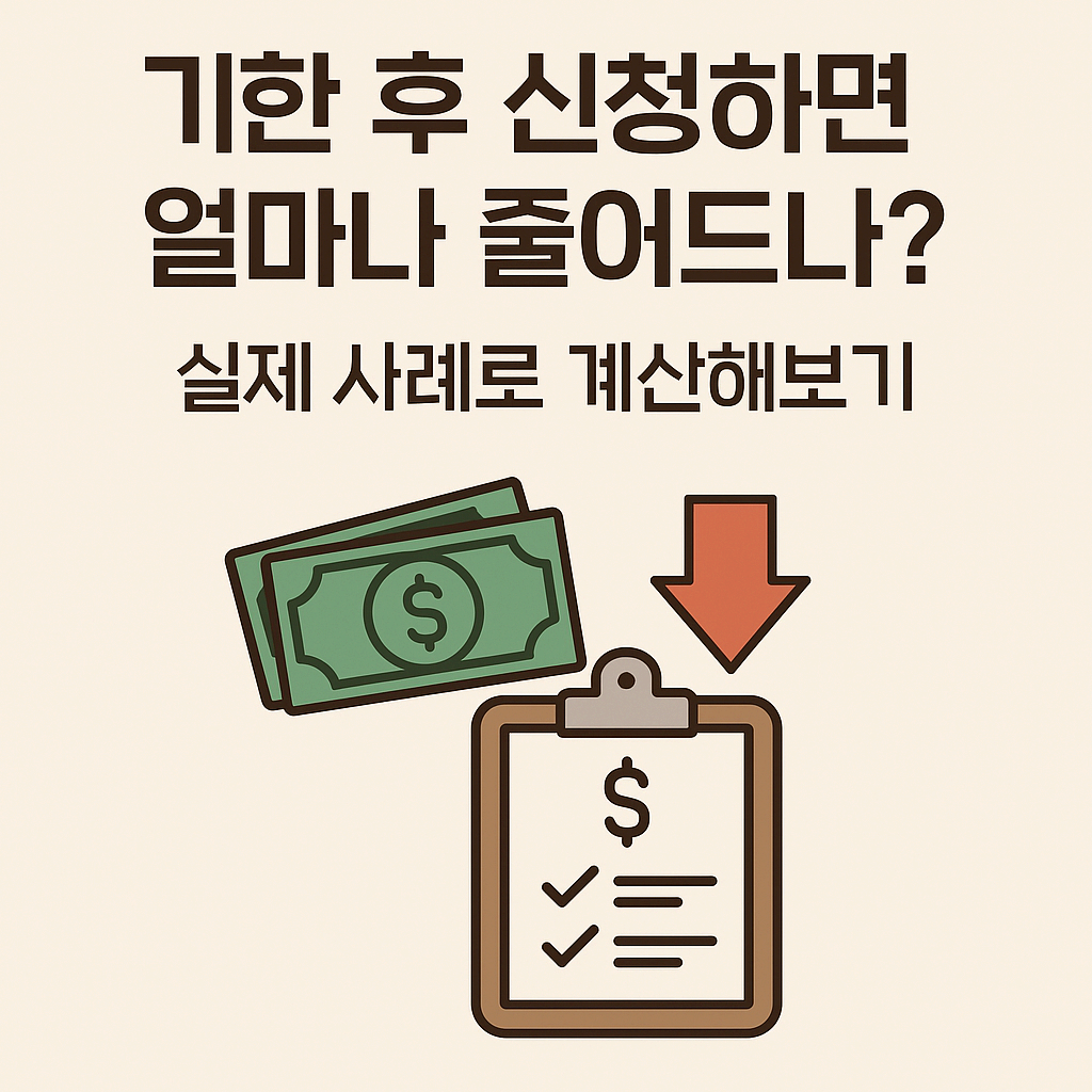근로장려금 기한 후 신청하면 얼마나 줄어드나? 실제 사례로 계산해보기