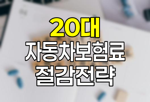 20대 자동차보험료 절감 전략, 비싼 이유와 현명한 가입 방법