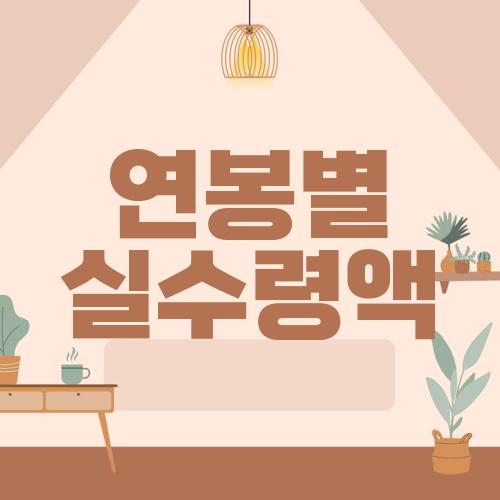 연봉별 실수령액