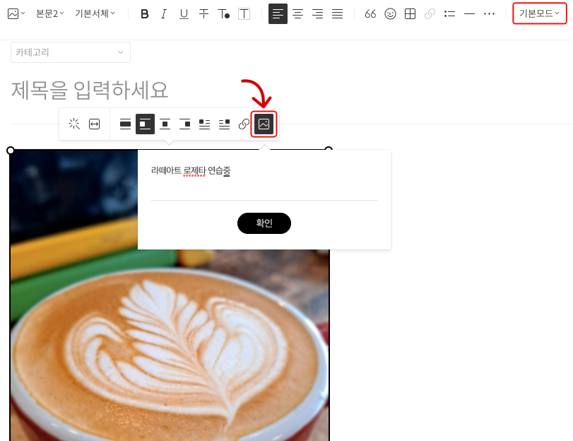 대체 텍스트 삽입