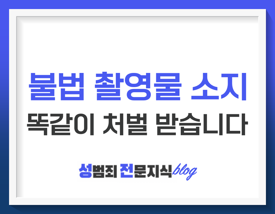  불법촬영물 소지로 처벌받은 사례