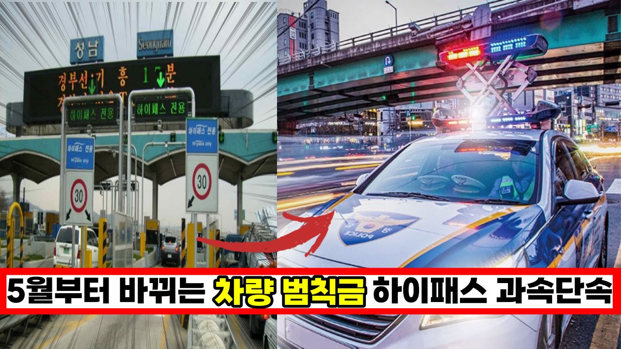 5월부터 바뀌는 '자동차 범칙금', 하이패스 차로도 과속단속 한다? 사실은 이렇습니다.