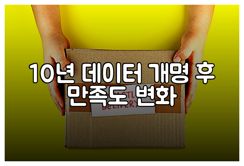 10년 데이터 개명 후 만족도 변화
