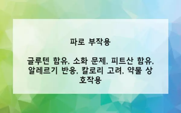 파로 부작용 사진