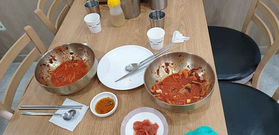 5500원 물냉면 비빔냉면