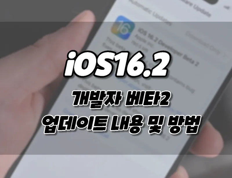 아이폰 iOS16.2 베타2. 업데이트 내용 및 베타 다운로드 방법. (+ 아이패드)