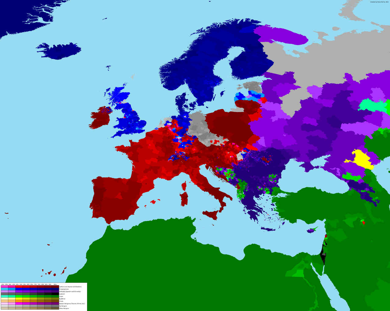 유럽 종교 지도