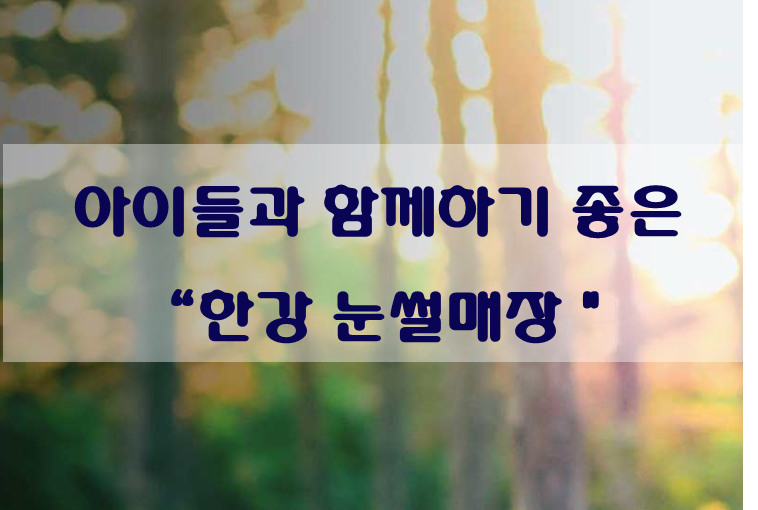 한강 눌썰매장