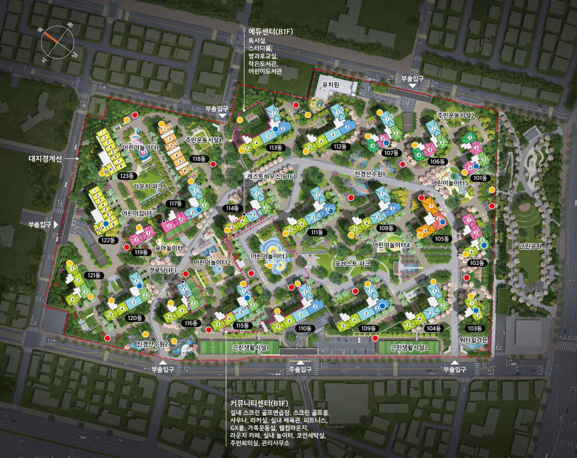 평촌 센텀퍼스트 단지 배치도