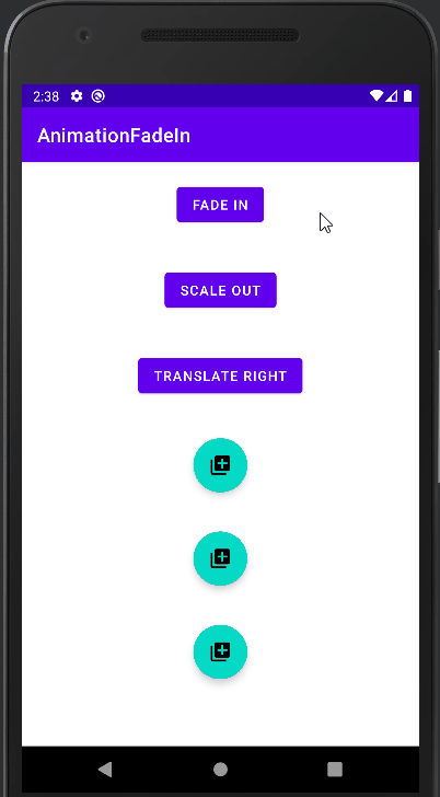Android/Kotlin] Animation Programmatically - alpha, translate, scale