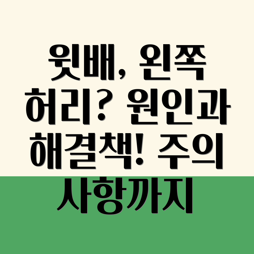 윗배와 왼쪽 허리 통증