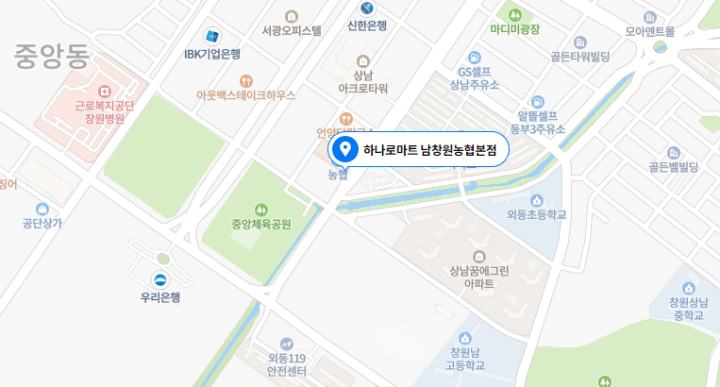 하나로마트-남창원농협본점-지도사진