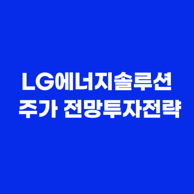 LG에너지솔루션 주가전망 장기투자전략