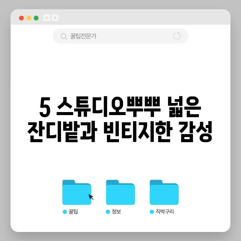 5. 스튜디오뿌뿌: 넓은 잔디밭과 빈티지한 감성