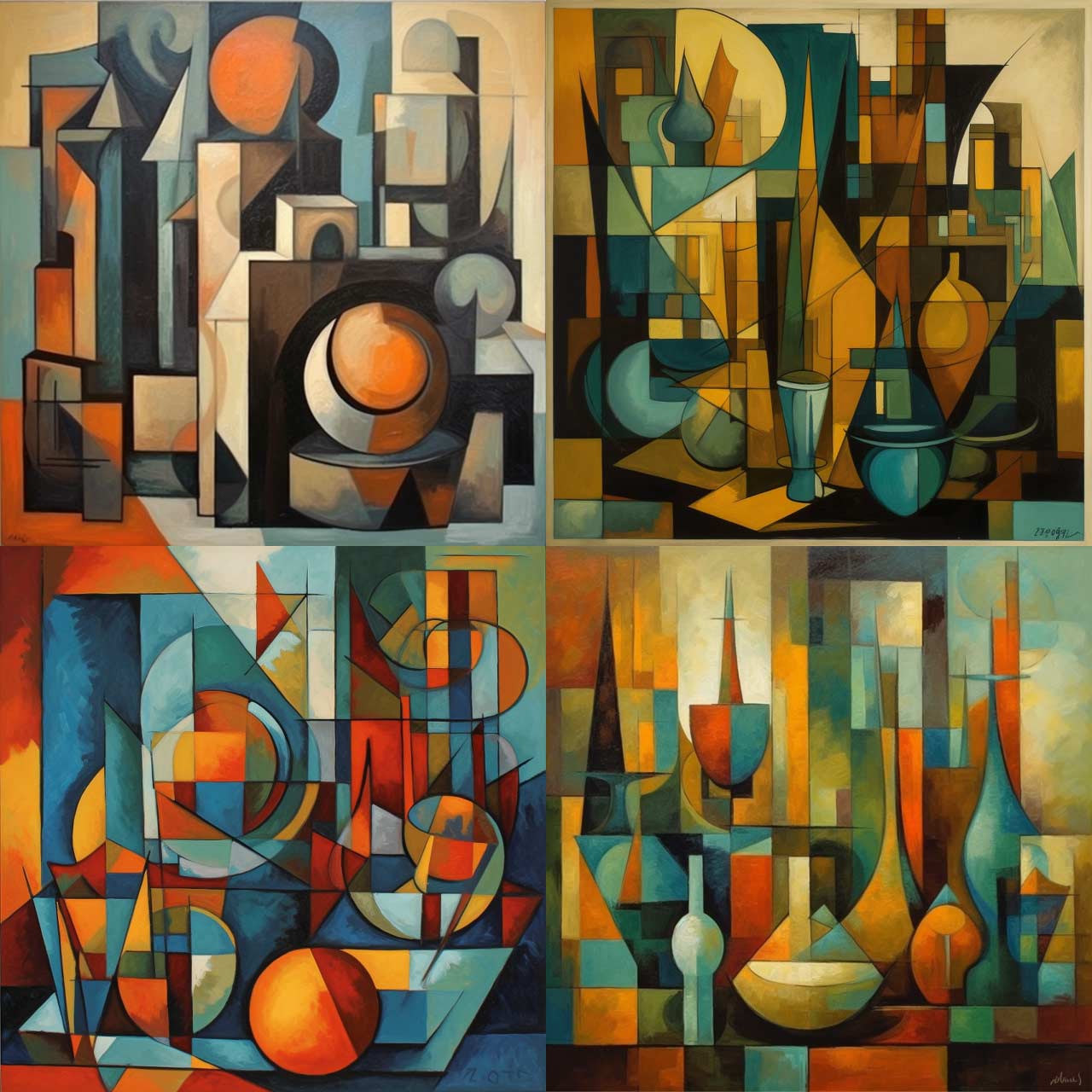 Cubist Shapes And Planes