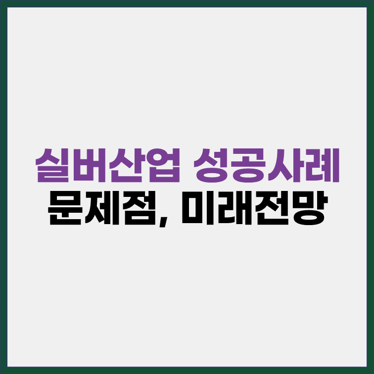 실버산업-성공사례-문제점-미래전망