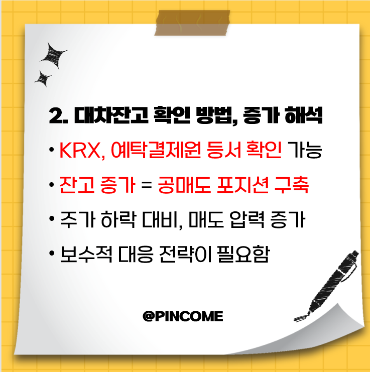 대차잔고 확인 방법, 증가 해석