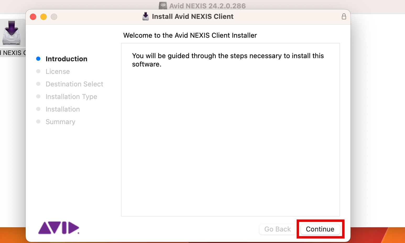 Install Avid NEXIS Client