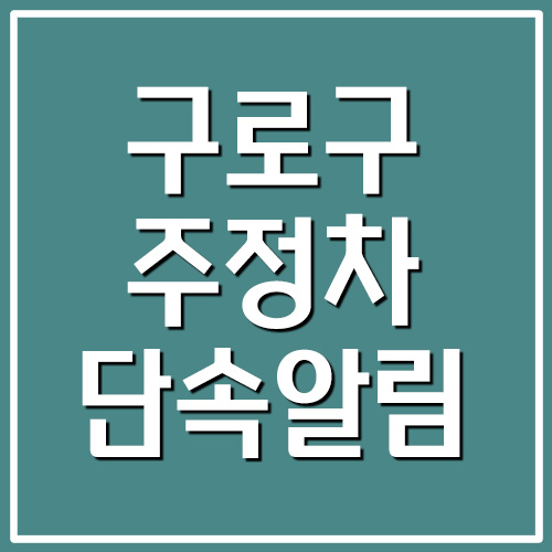  서울 구로구 주정차 단속 문자 알림 서비스