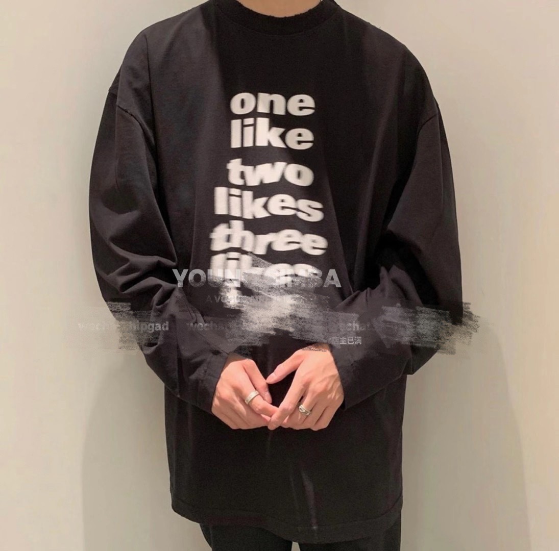  [BALENCIAGA] 발렌시아가 원라이크투 빈티지 롱 슬리브 티셔츠