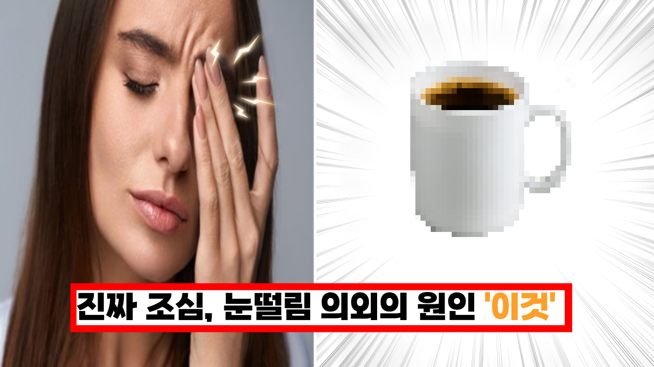  '진짜 조심해야겠어요'  눈떨림, 피로 스트레스 아닌 '의외의 원인' ... 이것
