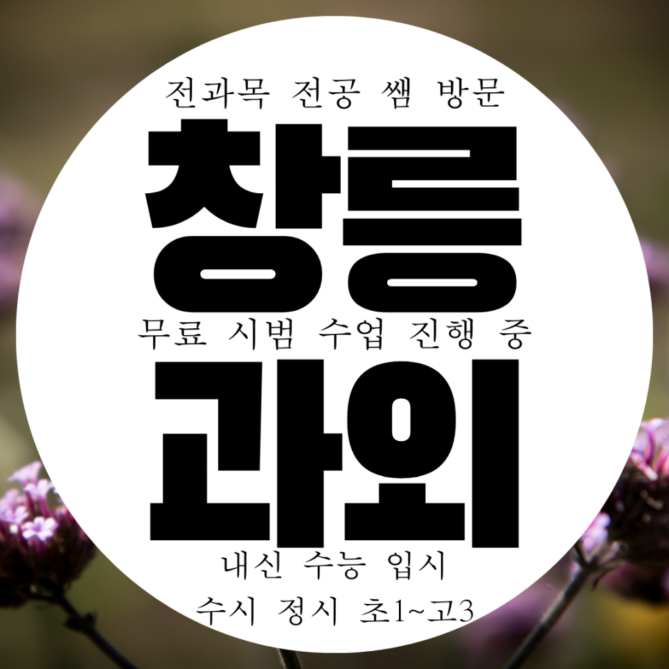  고양시 덕양구 창릉동 중학교 영어과외 중학생 수학과외 중등 고등 국어 과학 영수