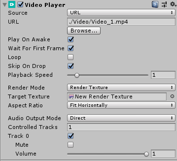 Render Texture 설정화면
