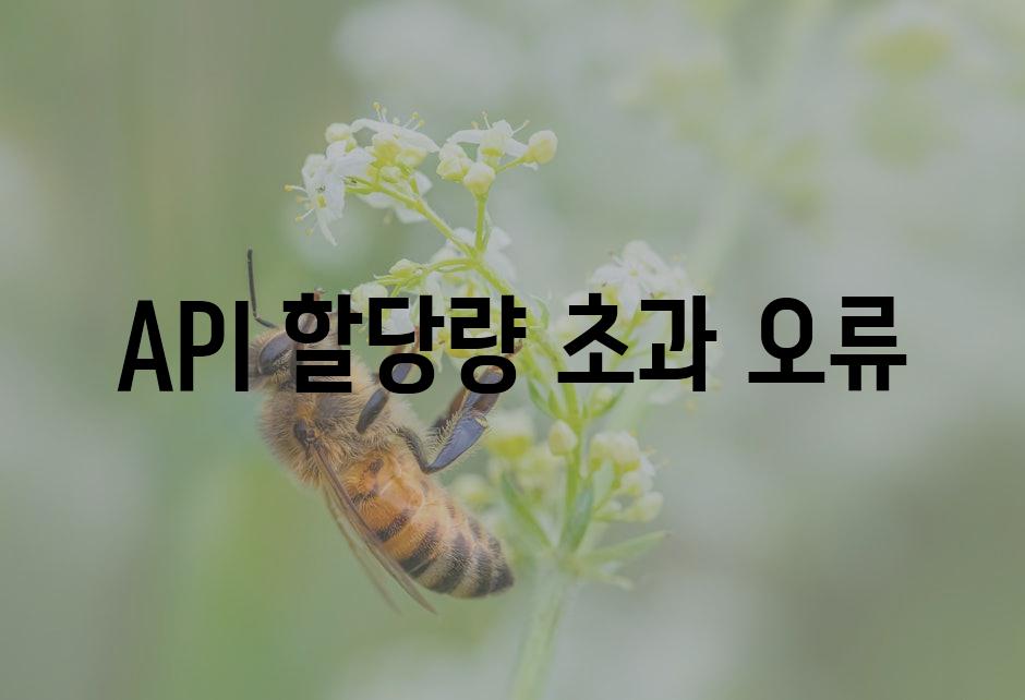 API 할당량 초과 오류 8