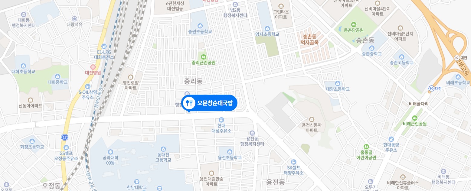 오문창-순대국밥-지도