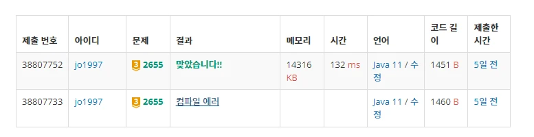  [백준] 2655번 가장 높은 탑 쌓기 (자바 풀이)